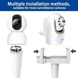 Vrythn Baby Monitor Stand Compatible with Infant Optics DXR 8 & DXR-8 Pro and Most Other Universal Baby Camera Holder,Attaches to Crib Cot Shelves or Furniture (White)