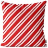 VOID White Red Striped Cushion Cover Polyester Waterproof Outdoor Indoor