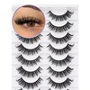 Russian Strip Eyelashes 10 Pairs D Curl Natural Curly Soft