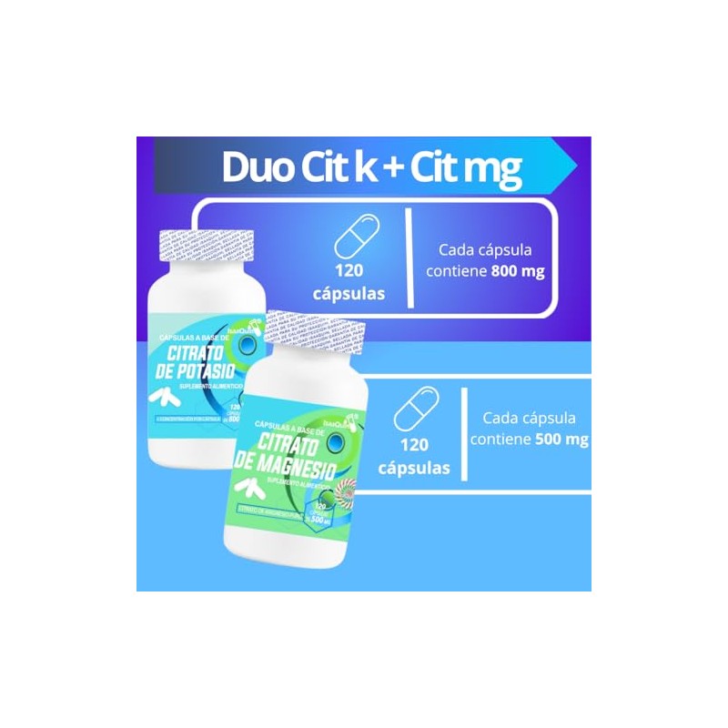 Dúo Citrato de Potasio 800 mg + Citrato de Magnesio