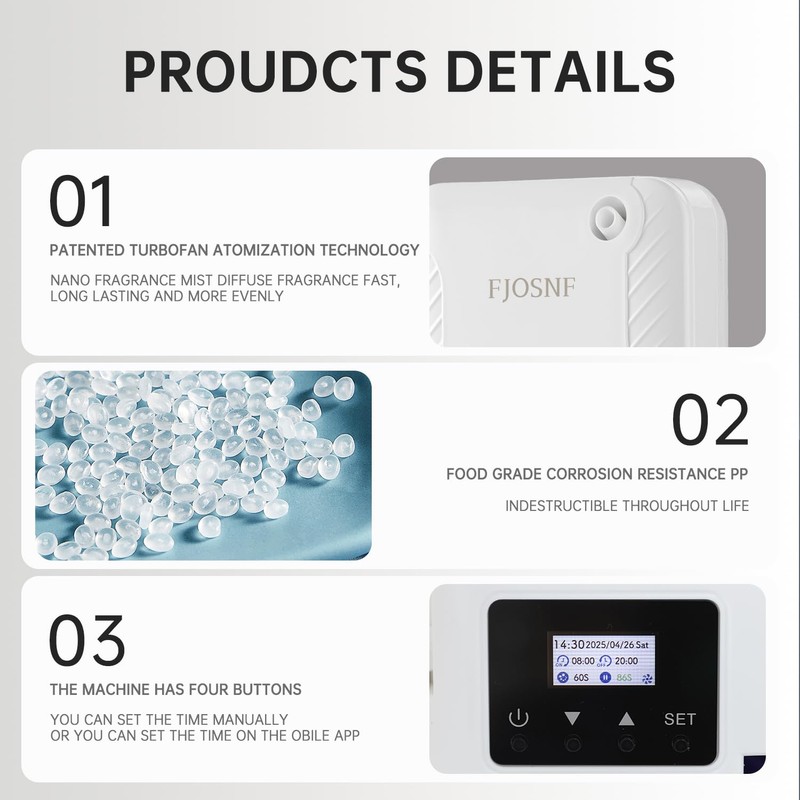 2026 Oil Diffuser Waterless 2200 Sq.Ft, Bluetooth&WiFi APP Control, 250ml