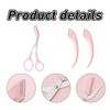 Pack of 3 Eyebrow Scissors with Comb, Eyebrow Scissors, Eyebrow