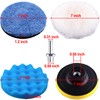 SIQUK 17 Pieces 7 Inch Buffing Pads Foam Polishing Pad