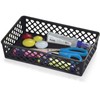 OIC® 30% Recycled Plastic Supply Baskets, Large, Black, Pack Of