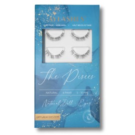 Aylashes Vegan 3D Eyelashes, Ultra Fluffy Eyelashes with Thin Flexible Band for a Glam Look False Eyelashes up to 20x Reusable Eyelashes (Fish Synthetic False Eyelashes)