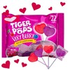 Valentine Heart Shaped Lollipops, Strawberry & Cream Flavor, Red &