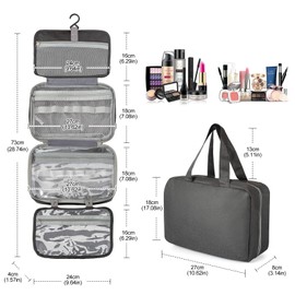 KoalaKraft Clear Waterproof Toiletry Bag – Large Capacity, Multifunctional, Wet-Dry Tech™, 4 Compartments, Detachable Hook for Travel, Gym, Camping