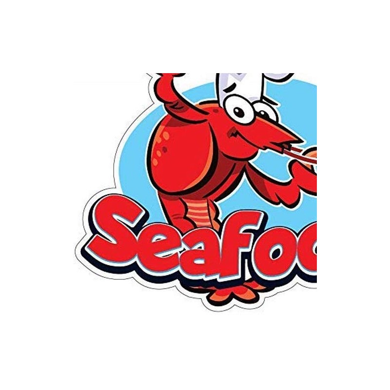 SignMission Seafood 16" Decal Concession Stand Food Truck Sticker, Size