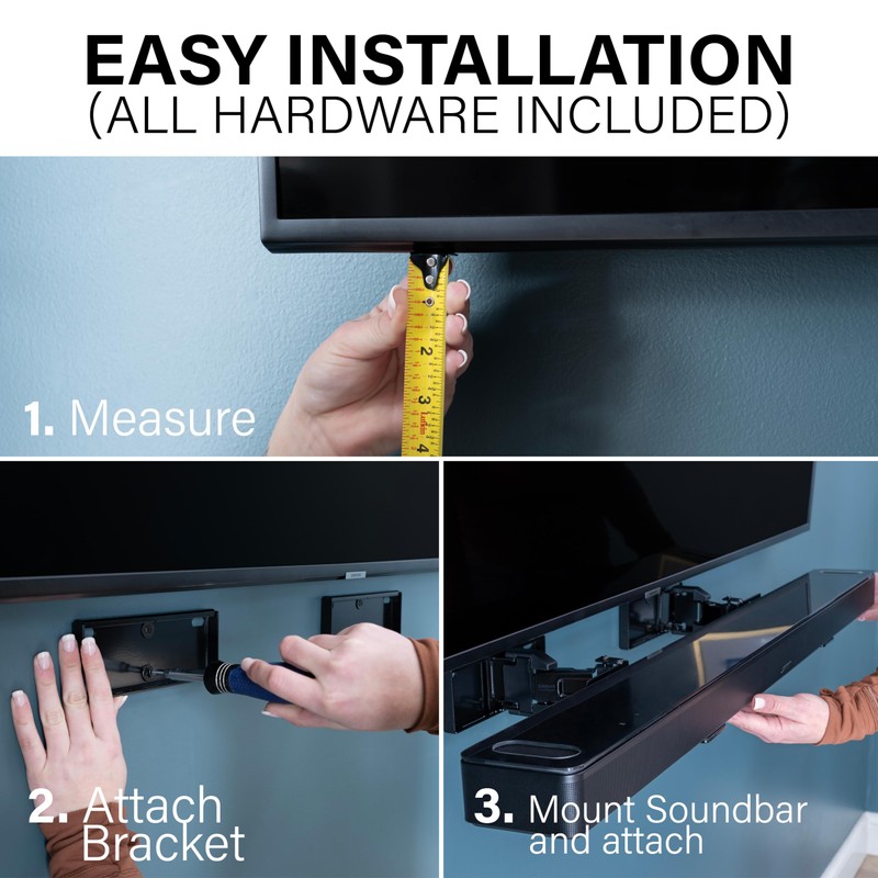 Sanus Universal Extendable Soundbar Wall Mount - WSBWM1-B2