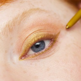 3ina MAKEUP - Vegan - Cruelty Free - The 24h Automatic Eye Pencil 123 - Automatic Retractable Eye Pencil - Long-Lasting Definition - Waterproof - Highly Pigmented - Gold, 28 g