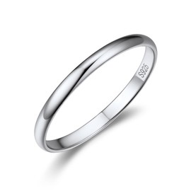 Sterling Silver Stacking Ring, Dainty Thin Band Ring, Super Skinny Stackable Ring, Smooth Band Womens Ring, Simple Minimalist Ring Size 6