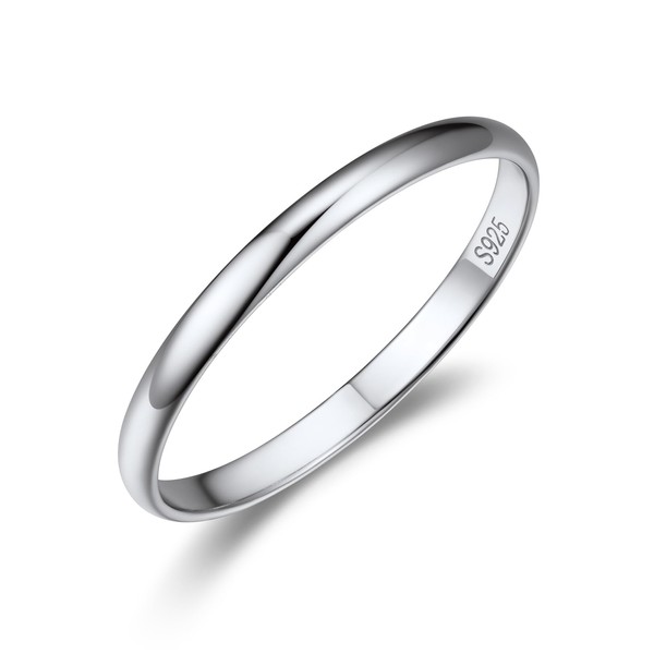 Sterling Silver Stacking Ring, Dainty Thin Band Ring, Super Skinny