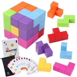 MAGTRE Magnetic Blocks 3D Puzzle (Multicolor)