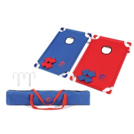 Cornhole Game with Cornhole Boards and Corn Hole Bean Bags with Four Free Can Coolers