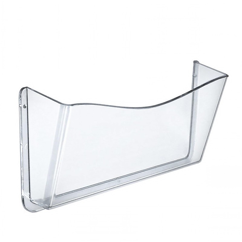 Azar Displays 250025 Clear Single Pocket Wall File with wallmount,