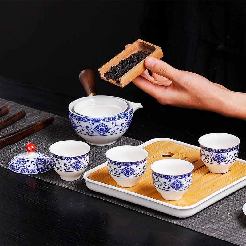 REOWONU Chinese tea set Gongfu tea set, Portable Teapot Set