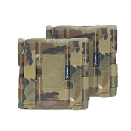 IDOGEAR Tactica Side Plate Pouch Set Plate Pocket 2PCS MOLLE 6"X6" for JPC2.0 35107 - Color: Ranger Green
