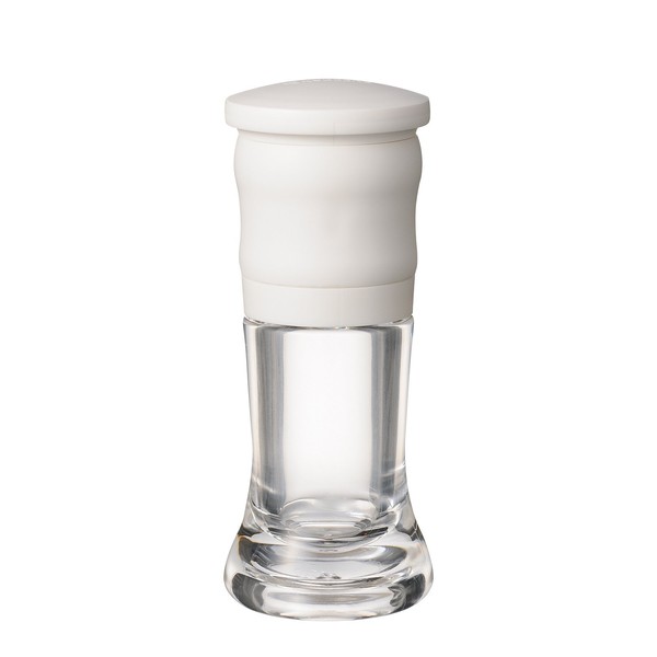 Kyocera CM-10N-WH Mill, 1.4 fl oz (40 ml), Ceramic, Spice, Crystal Salt, Adjustable Coarseness, Disassembly Cleaning, White