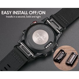 HEMSUT Compatible with Garmin, 22mm Military Strap for Fenix 8 47mm /7/7 Pro/6/6 Pro/5/5 Plus/E 47mm, MARQ Athlete, Instinct 2, D2 Delta S/Descent G1, Approach S60/62/S70 47mm, Forerunner Quatix 6/5