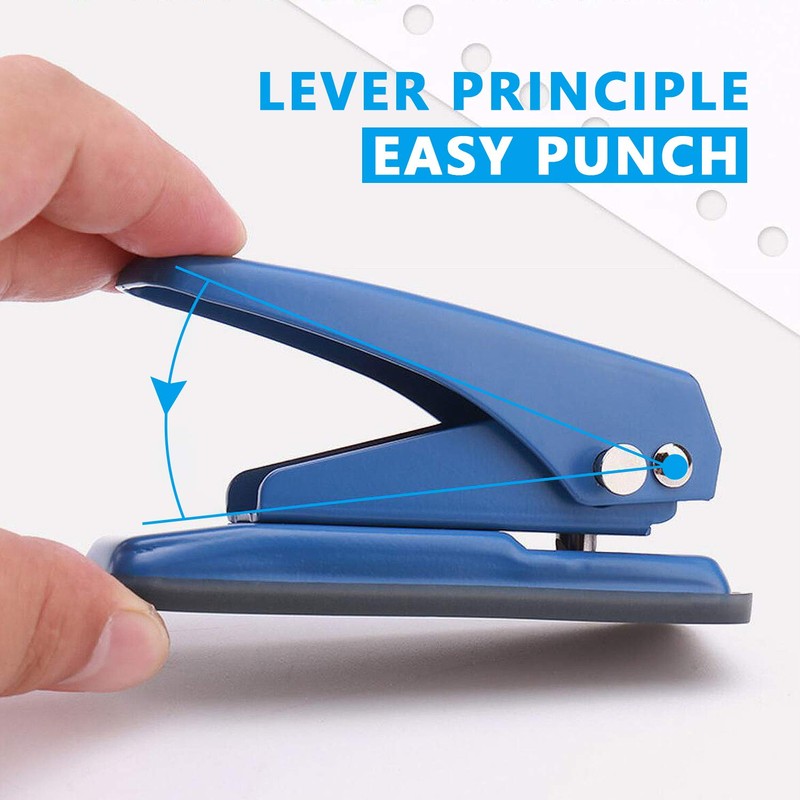 Single Handheld 1/4 Inches Hole Puncher, 20 Sheet Punch Capacity