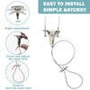 Shower Rod Ceiling Support Bracket 2-Pack – Anti-Sagging 304 Stainless