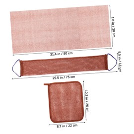 Beavorty Nylon Body Brush Exfoliating African Net Shower Back Scrubber for Deep Cleansing Deep Brown