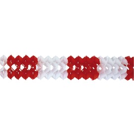 Riethmueller Garland 2947 16 cm x 10 m, flame retardant, Red/White