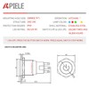 APIELE 19mm Latching Push Button Switch 3/4" 12V DC Power