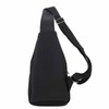 Small Chest Bag Black Color Oxford Fabric Sling Backpack with