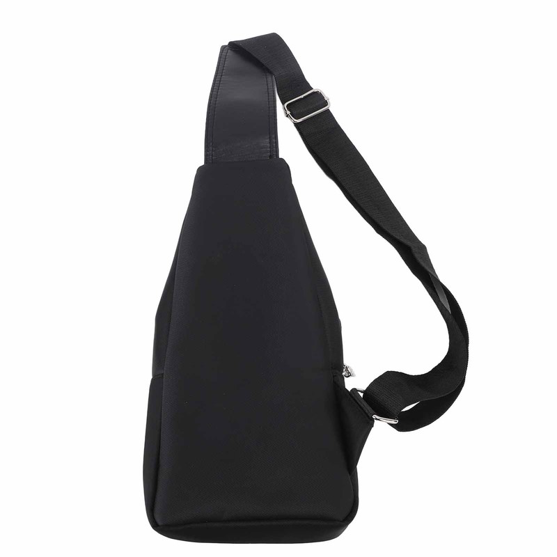 Small Chest Bag Black Color Oxford Fabric Sling Backpack with