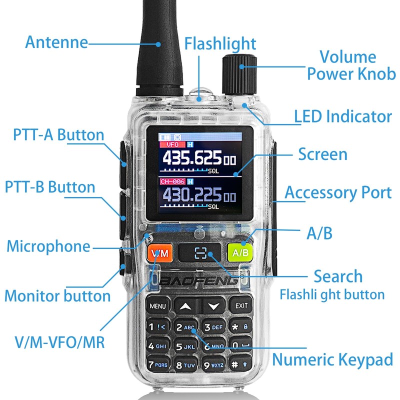 BaoFeng UV-5R Mini Radio,5R Mini Dual Band Walkie Talkies,App Programming,Copy