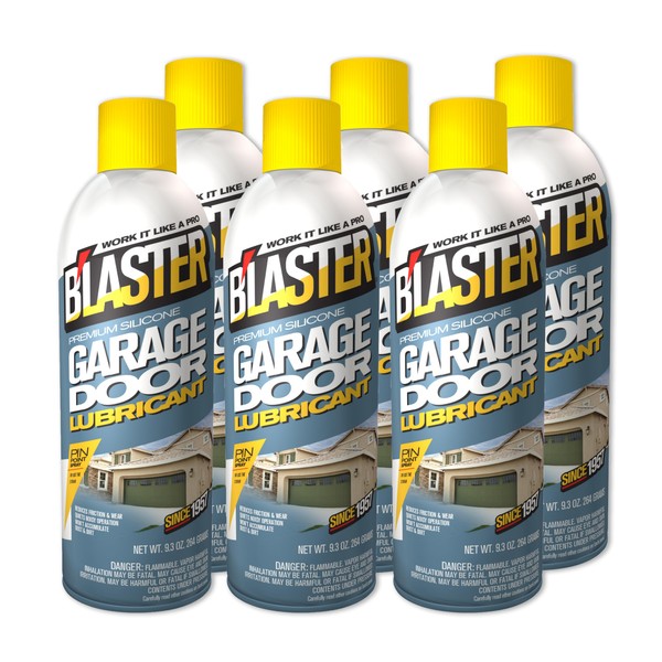 B'laster 6-16-GDL Premium Silicone Garage Door Lubricant to Reduce Friction,