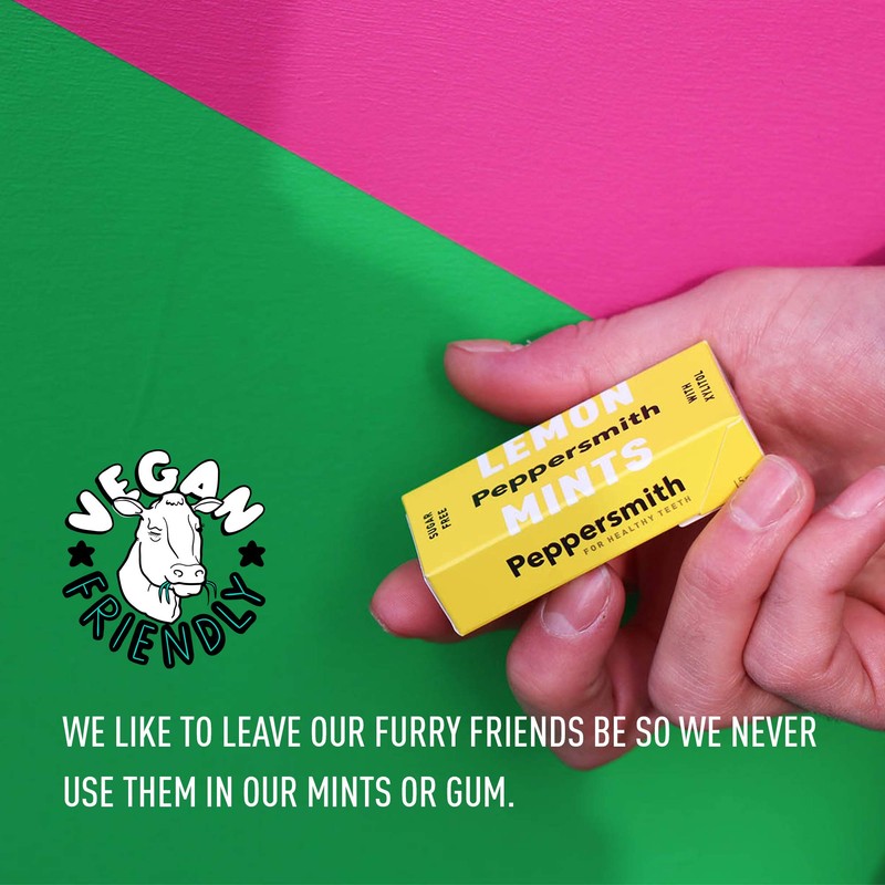 Peppersmith 100% Xylitol Mints, Sicilian Lemon and Fine English Peppermint,