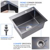 MENATT Commercial 22 X 18 Inch Drop in Single Bowl