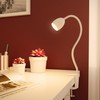 ledscom.de KLUK Swan Neck Clamp Light, Switch, Matte White, 1x