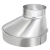 PATIKIL 8" to 4" Eccentric Duct Reducer, 1Pcs Galvanized Iron