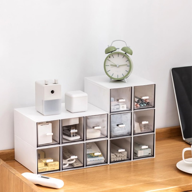 KiKiHong Kitchen Organiser with 3 Drawers, Tea Drawer Box, Tea