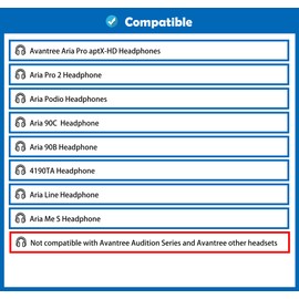 DowiTech Professional Ear Pads Replacement Compatible with Avantree Aria Pro aptX-HD/Aria Pro 2 / Aria Podio / Aria 90C / Aria 90B / 4190TA / Aria Line / Aria Me S Headphones