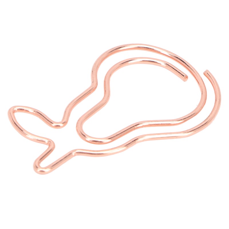 100Pcs Paper Clips Cute Bunny Shape Electroplating Process Lightweight Portable