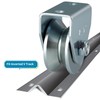 Skelang 2.5" V Groove Caster, Sliding Gate Wheel, Rigid Caster