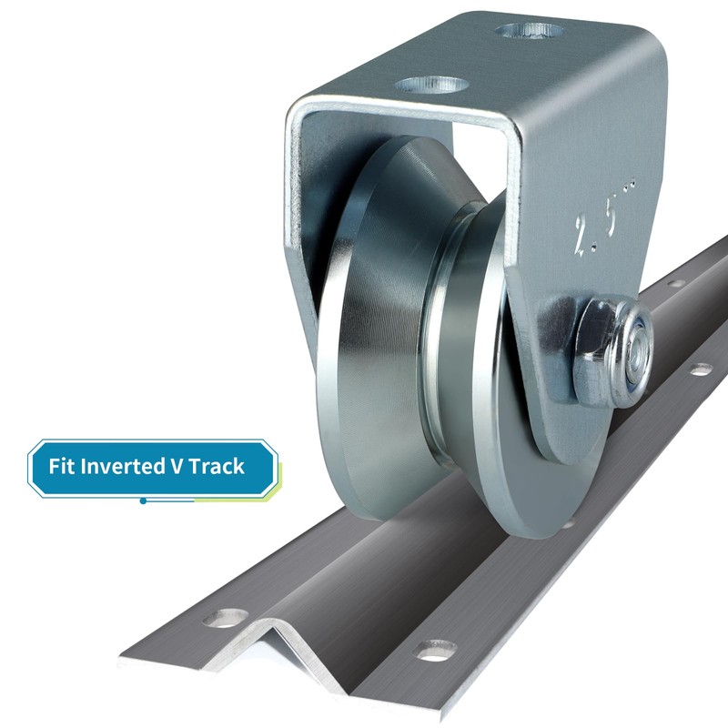 Skelang 2.5" V Groove Caster, Sliding Gate Wheel, Rigid Caster