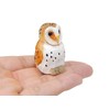 Selsela Barn Owl Wood Figurine Fake Miniature Decoration Forest Bird