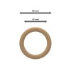 Interdeco Curtain Rods Wooden Rings with Pleat Hooks / Curtain