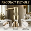 4 Pcs Soap Dispenser Pump Replacement, Gold Stainless Steel