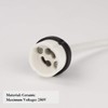 DiCUNO GU10 Ceramic Socket Lamp Holder, 15CM Long Wire Bulb