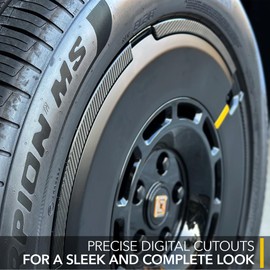 TWRAPS Vinyl Covers for 22in Range Wheels for Rivian R1T and Rivian R1S, Satin Black Spokes Color Wrap Chrome Delete, Close OEM Matching and Car Wash Safe