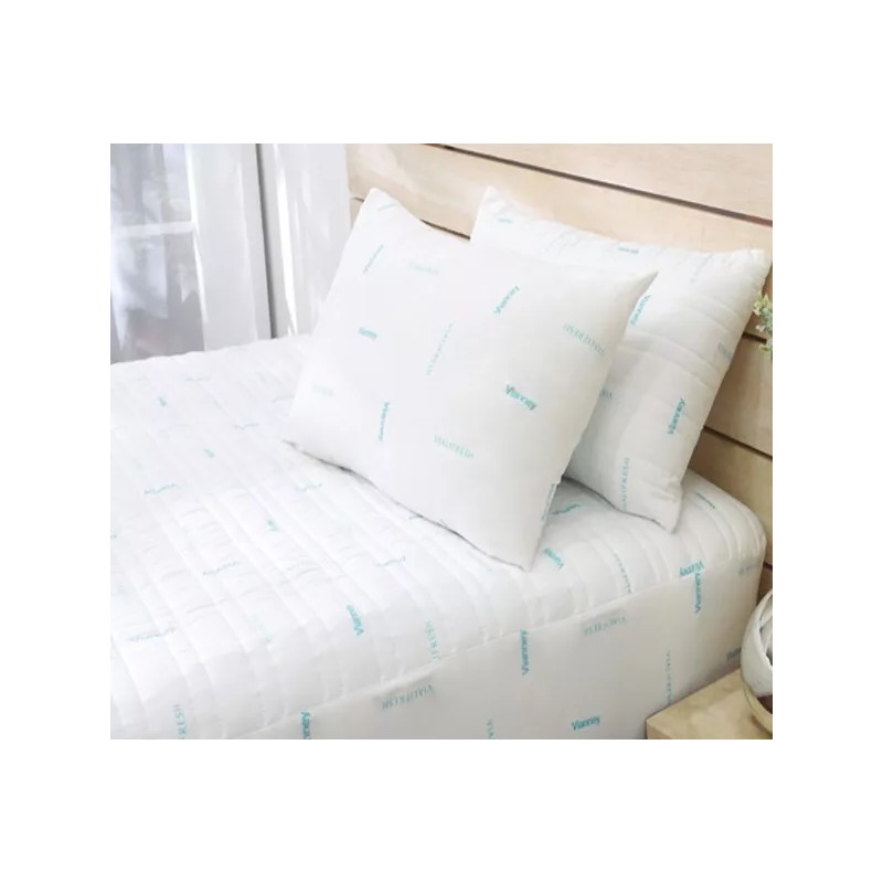 Vianney Vialifresh 1.9x1.35m cubrecolchón blanco matrimonial