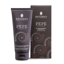 Nature's Pepe Fondente Stimulating Shower & Shampoo Gel, Black Pepper & Cocoa, 200 ml