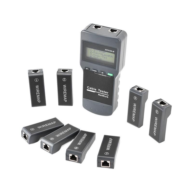 F‑8108‑M LCD Display Network Cable Length Tester Cable Wire Fault