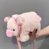 1pc Messenger Bag Small Fuzzy Shoulder Pouch Cartoon Pig Bag